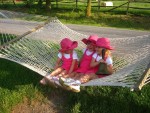 3 little girls in pink