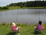 girls fishing